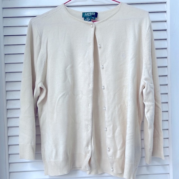 🎉2xHP🎉Lauren Silk and Cashmere Cardigan Sweater - Picture 5 of 7